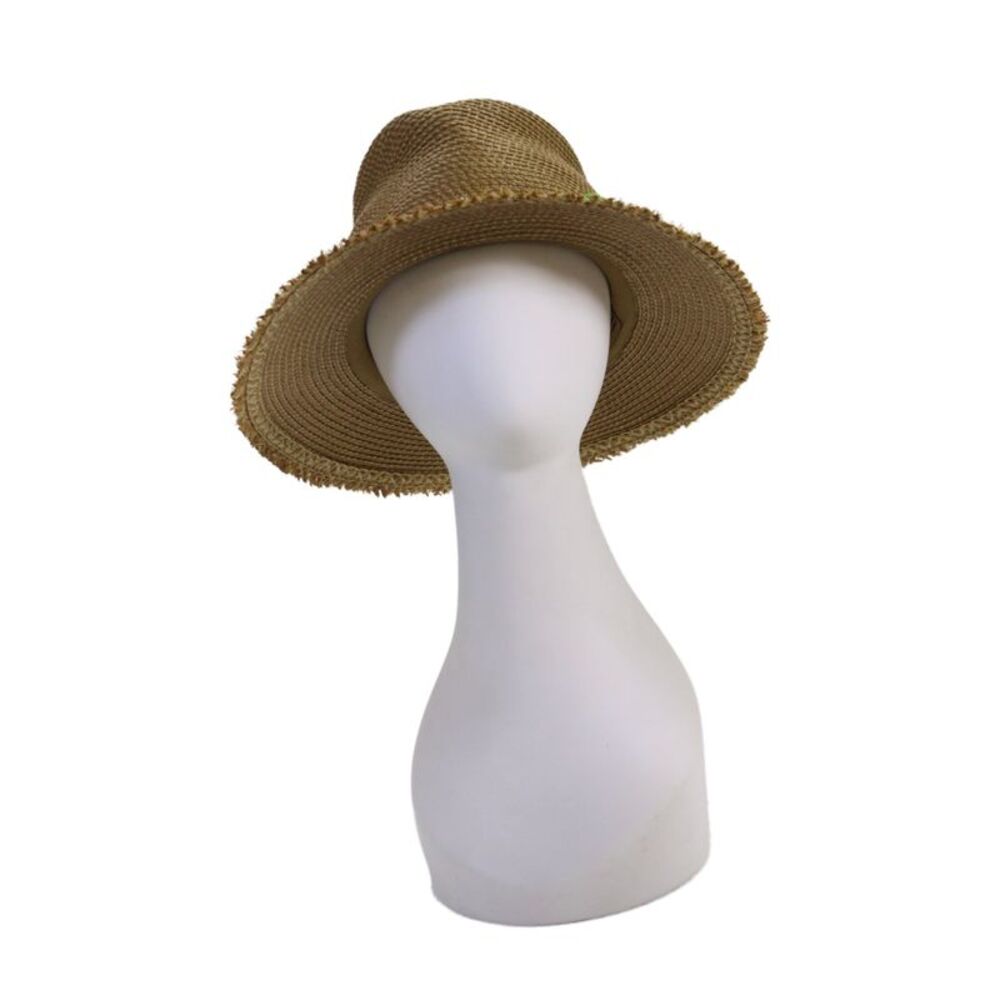 Eric Javits Womens Straw Wide Brim Sun Hat Brown One Size